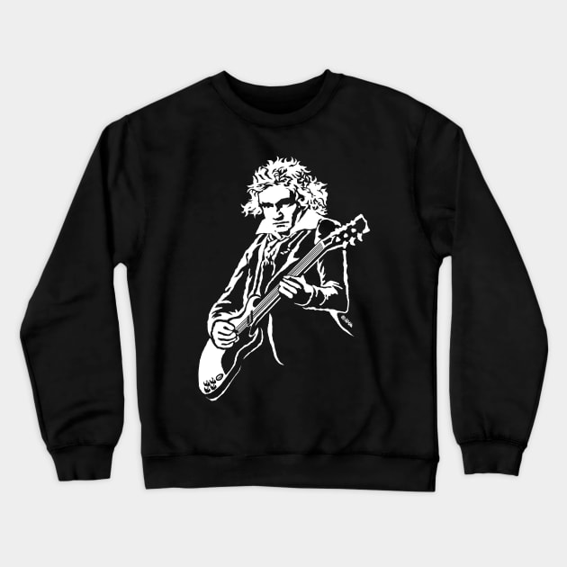 Beethoven Rocks Crewneck Sweatshirt by NewSignCreation